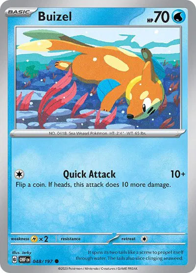 048/197 Buizel Reverse Holo - Obsidian Flames