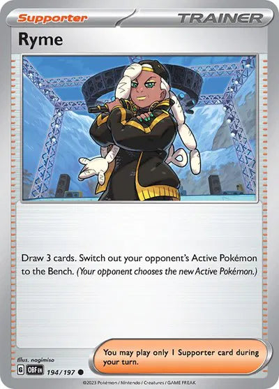 194/197 Ryme Reverse Holo - Obsidian Flames