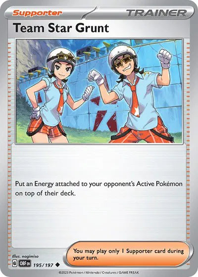 195/197 Team Star Grunt Reverse Holo - Obsidian Flames