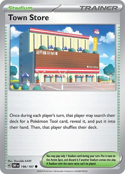 196/197 Town Store Reverse Holo - Obsidian Flames