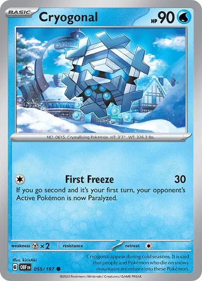 055/197 Cryogonal Reverse Holo - Obsidian Flames