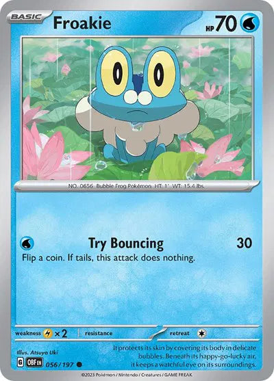 056/197 Froakie Reverse Holo - Obsidian Flames