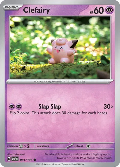 081/197 Clefairy Reverse Holo - Obsidian Flames