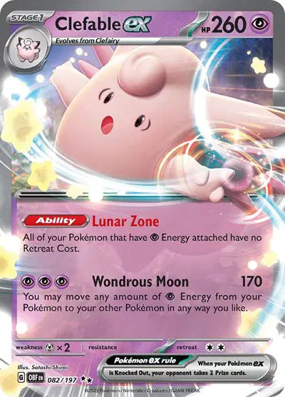 082/197 Clefable EX - Obsidian Flames