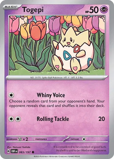 083/197 Togepi Reverse Holo - Obsidian Flames