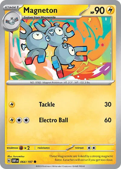 064/197 Magneton Reverse Holo - Obsidian Flames
