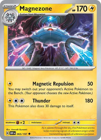 065/197 Magnezone  Reverse Holo - Obsidian Flames
