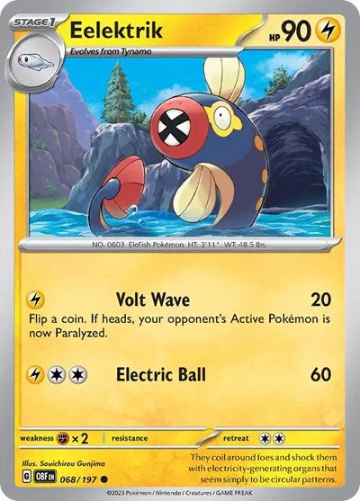 068/197 Eelektrik Reverse Holo - Obsidian Flames