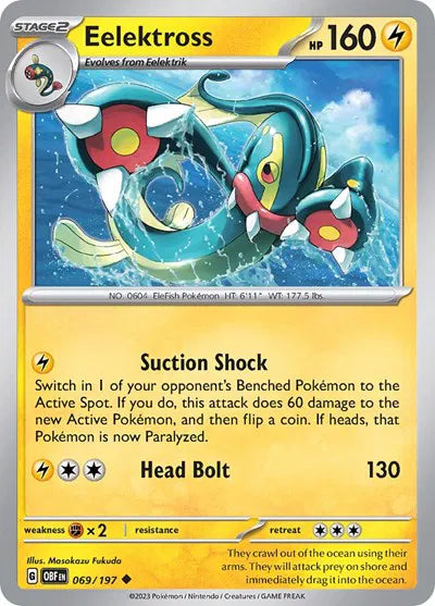 069/197 Eelektross Reverse Holo - Obsidian Flames