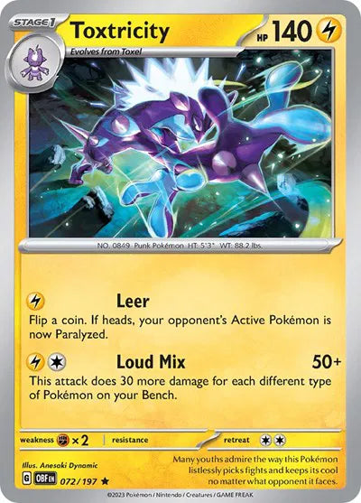 072/197 Toxtricity Holofoil - Obsidian Flames