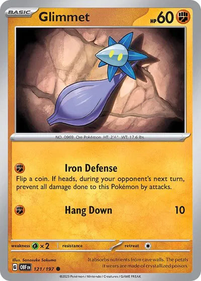 121/197 Glimmet Reverse Holo - Obsidian Flames