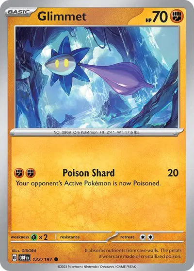 122/197 Glimmet Reverse Holo - Obsidian Flames