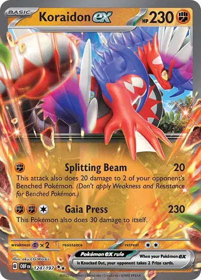 124/197 Koraidon EX - Obsidian Flames