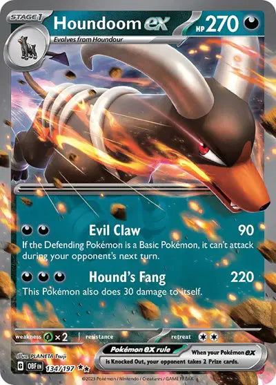 134/197 Houndoom EX - Obsidian Flames