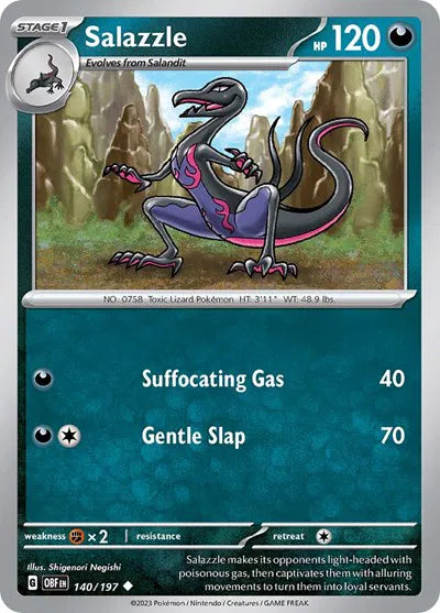 140/197 Salazzle Reverse Holo - Obsidian Flames