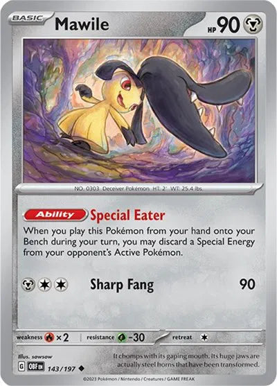 143/197 Mawile Reverse Holo - Obsidian Flames