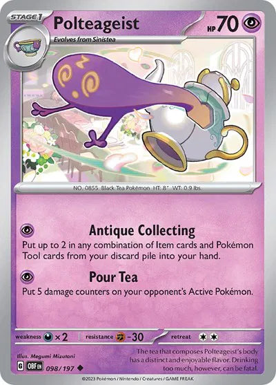 098/197 Polteageist Reverse Holo - Obsidian Flames