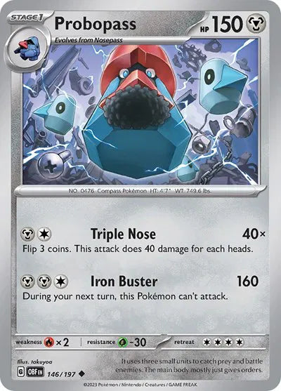 146/197 Probopass Reverse Holo - Obsidian Flames
