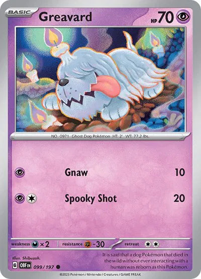 099/197 Greavard Reverse Holo - Obsidian Flames