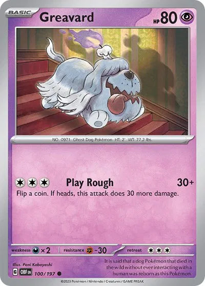 100/197 Greavard Reverse Holo - Obsidian Flames