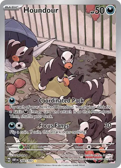 204/197 Houndour - Obsidian Flames