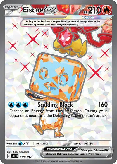 210/197 Eiscue EX - Obsidian Flames