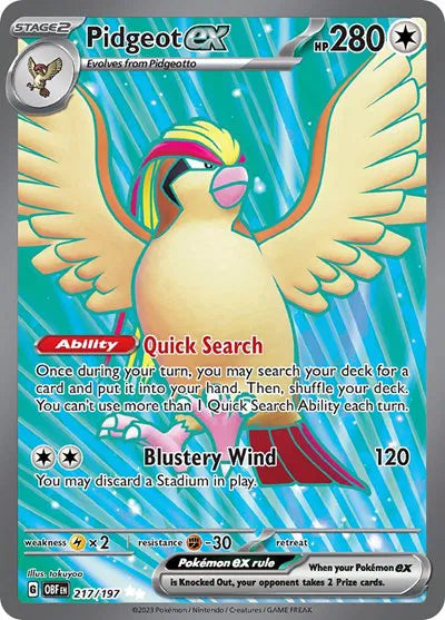 217/197 Pigeot EX - Obsidian Flames