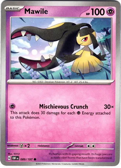 089/197 Mawile Reverse Holo - Obsidian Flames