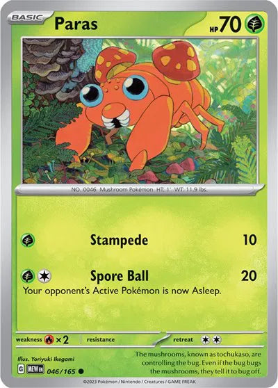 046/165 Paras Reverse Holo - 151