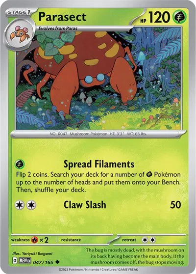 047/165 Parasect Reverse Holo - 151