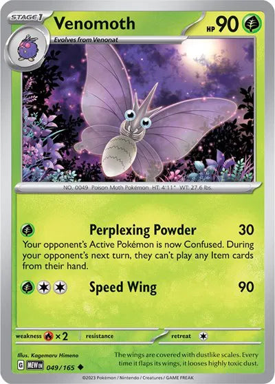 049/165 Venomoth Reverse Holo - 151