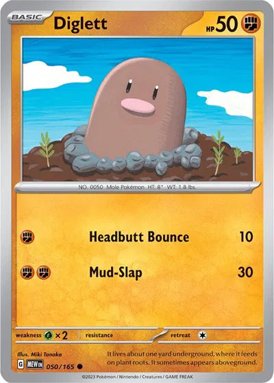 050/165 Diglett Reverse Holo - 151