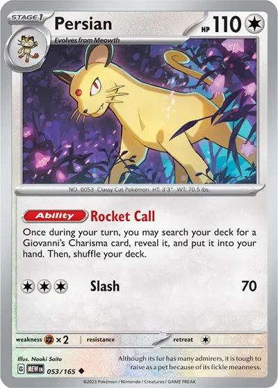 053/165 Persian Reverse Holo - 151