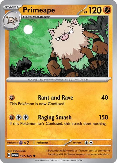 057/165 Primeape Reverse Holo - 151