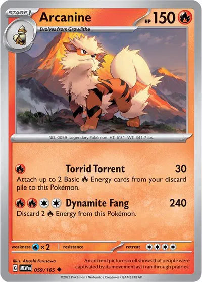 059/165 Arcanine Reverse Holo - 151