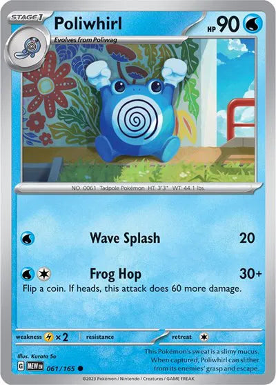 061/165 Poliwhirl Reverse Holo - 151