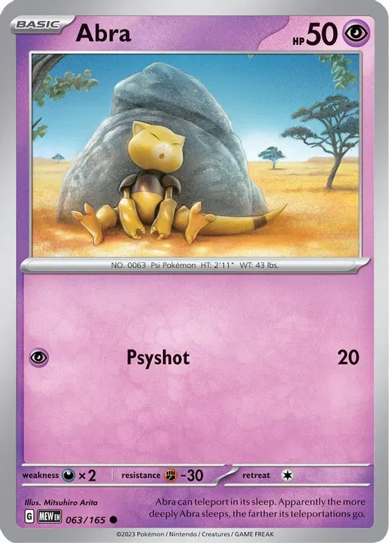 063/165 Abra Reverse Holo - 151