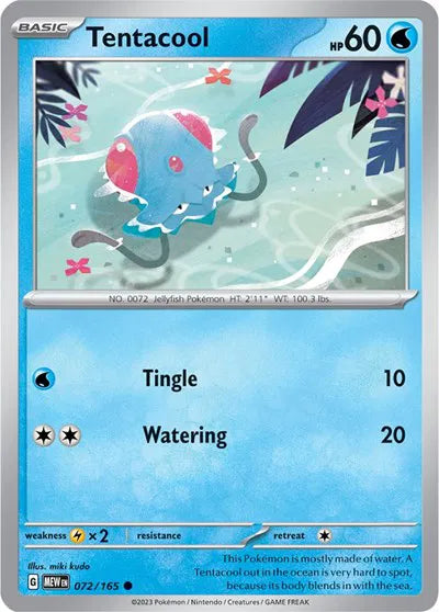 072/165 Tentacool Reverse Holo - 151