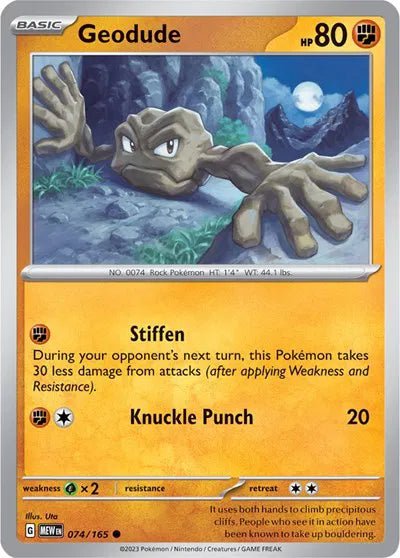 074/165 Geodude Reverse Holo - 151