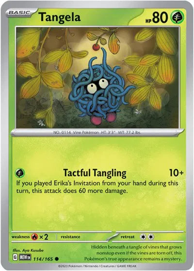 114/165 Tangela Reverse Holo - 151