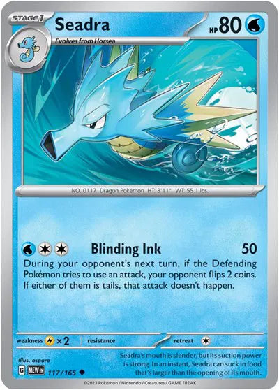 117/165 Seadra Reverse Holo - 151