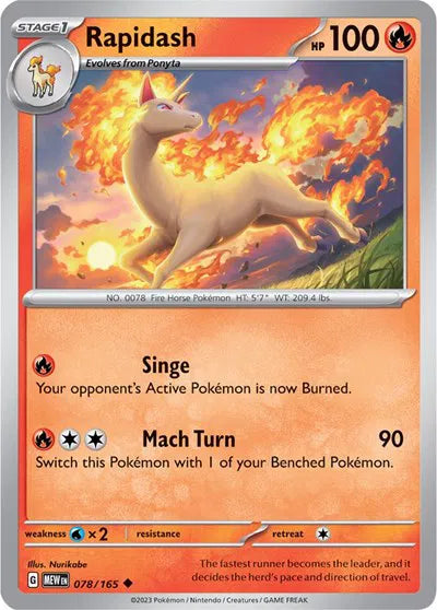 078/165 Rapidash Reverse Holo - 151