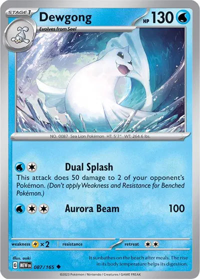 087/165 Dewgong Reverse Holo - 151
