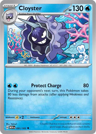 091/165 Cloyster Reverse Holo - 151