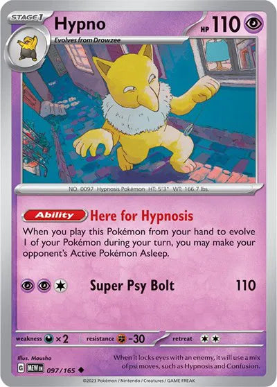 097/165 Hypno Reverse Holo - 151