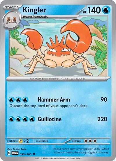 099/165 Kingler Reverse Holo - 151