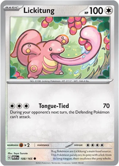 108/165 Lickitung Reverse Holo - 151