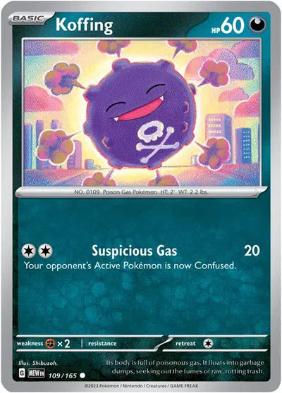 109/165 Koffing Reverse Holo - 151