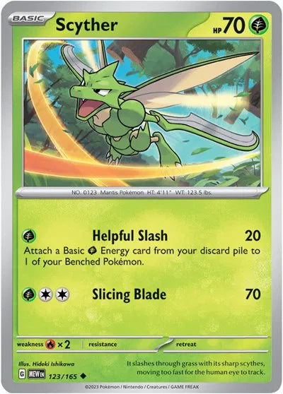 123/165 Scyther Reverse Holo - 151