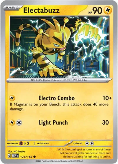 125/165 Electabuzz Reverse Holo - 151